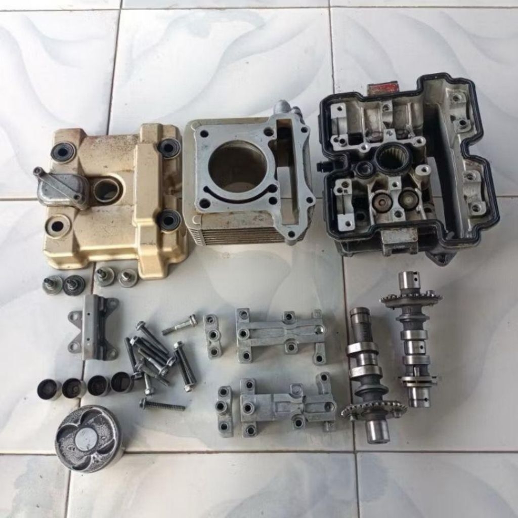 Blok head blok cylinder set boring suzuki satria fu karbu asli cabutan