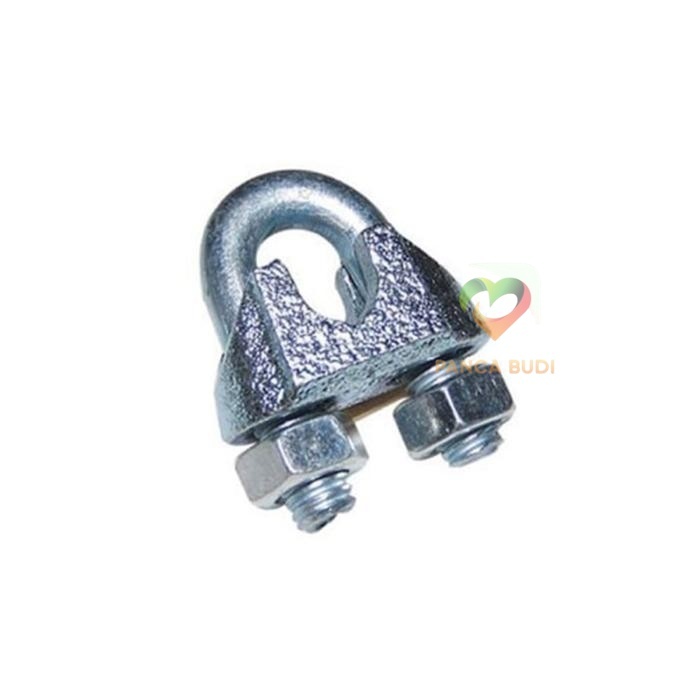 Kuku Macan Wire Rope Clip 6mm Clamp Klem Tali Kawat Baja Kabel Seling Sling 6 MM 1/4 Inch Galvanis P