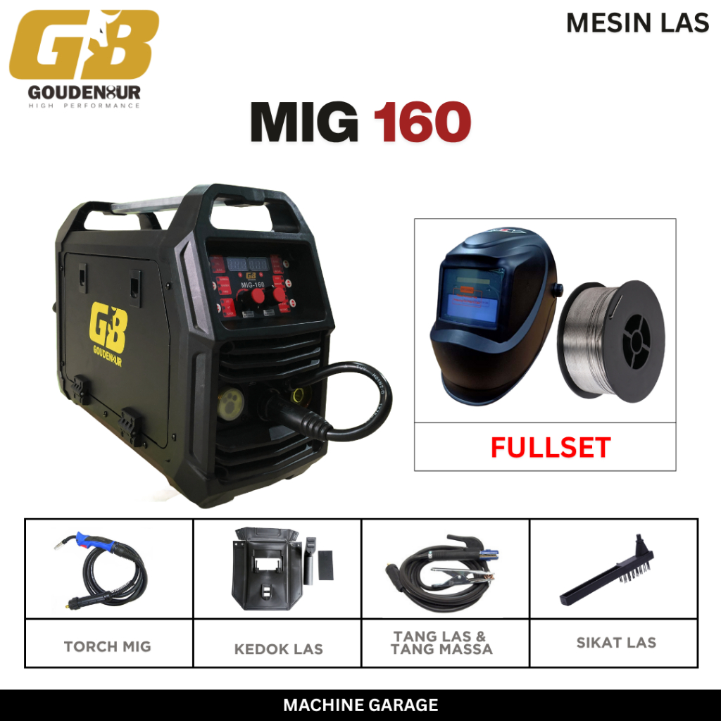 Mesin Las MIG 160 GB 3 in 1 tanpa co2 atau dengan gas