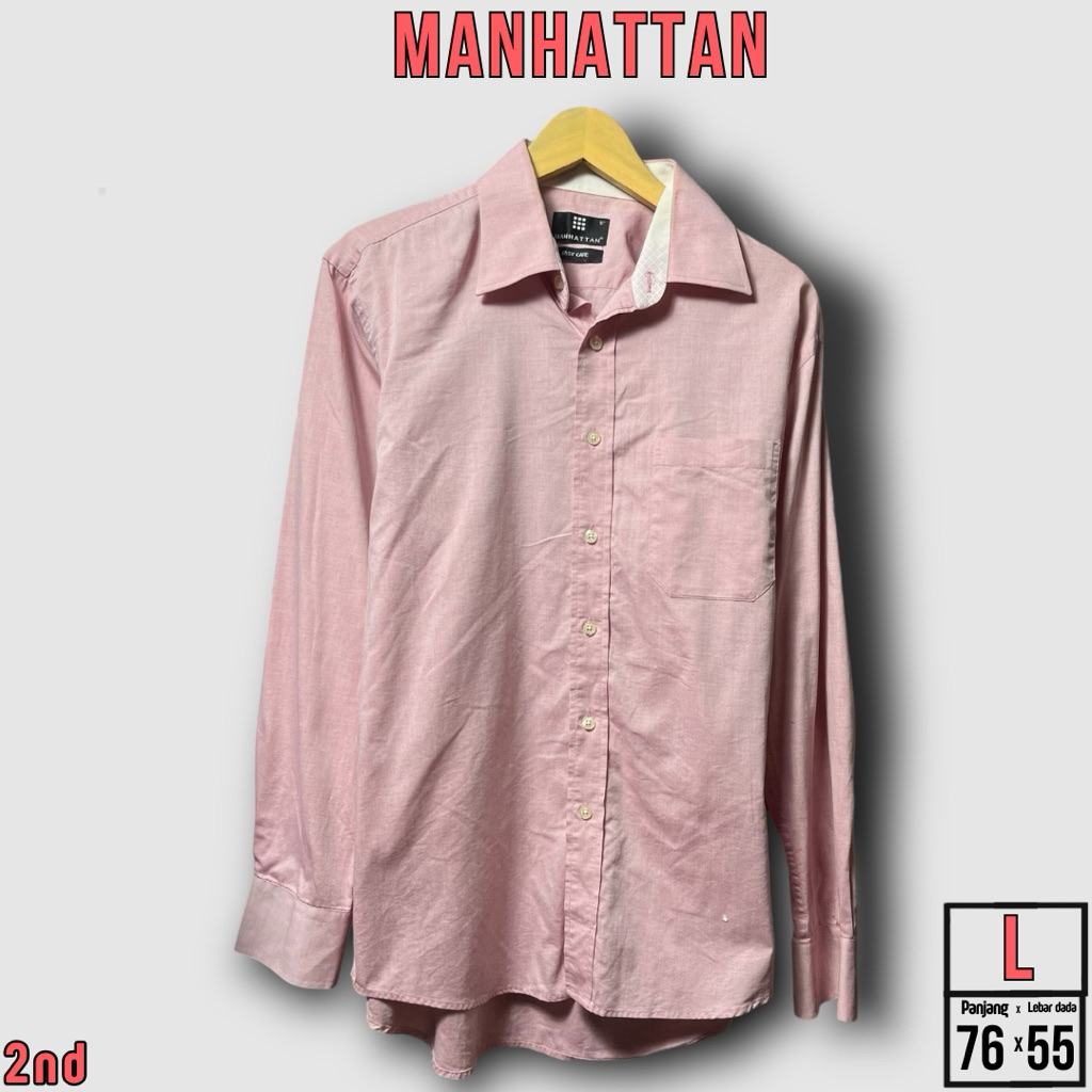 KEMEJA POLOS PRIA MANHATTAN SIZE L