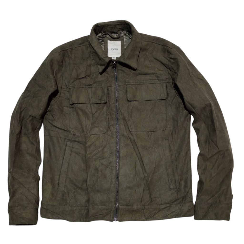 TOPTEN Canvas Suede/Laken Casual Military Style Jacket 5 Pocket