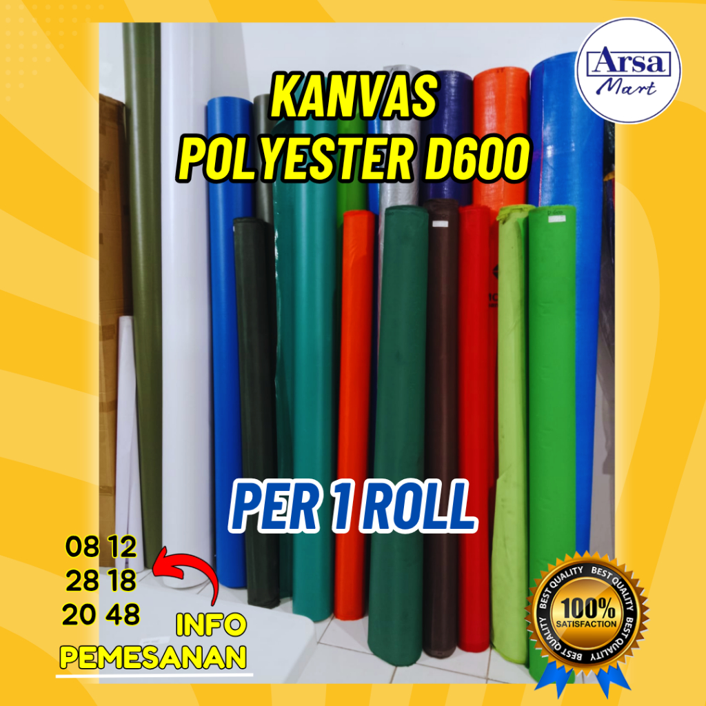D600 POLYESTER D600 PER ROLL D600 DINIER DINIR NYLON KAIN BAHAN TAS DAN TENDA METERAN WATERPROOF ANT