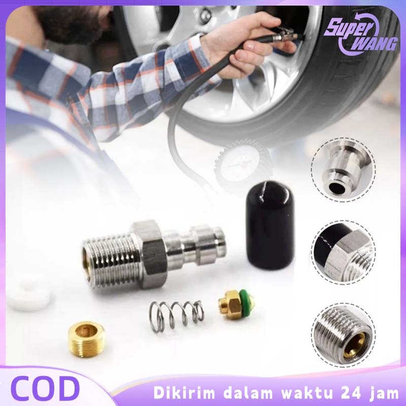 1set Kupler Pengisian Angin PCP M10 Kupler Jantan Pengisian PCP Stainless Kupler PCP Jantan