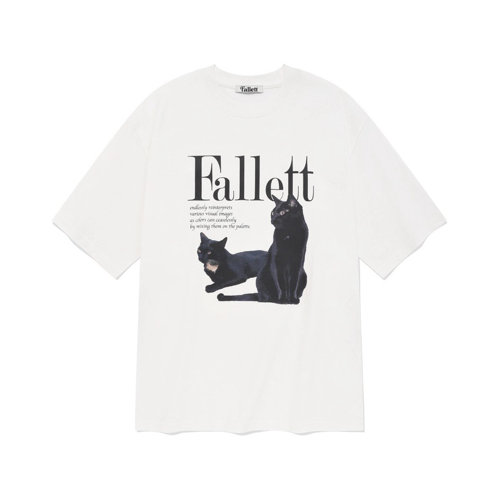 FALLETT Deux Nero White T-shirt / TEE SIZE L Original Korea
