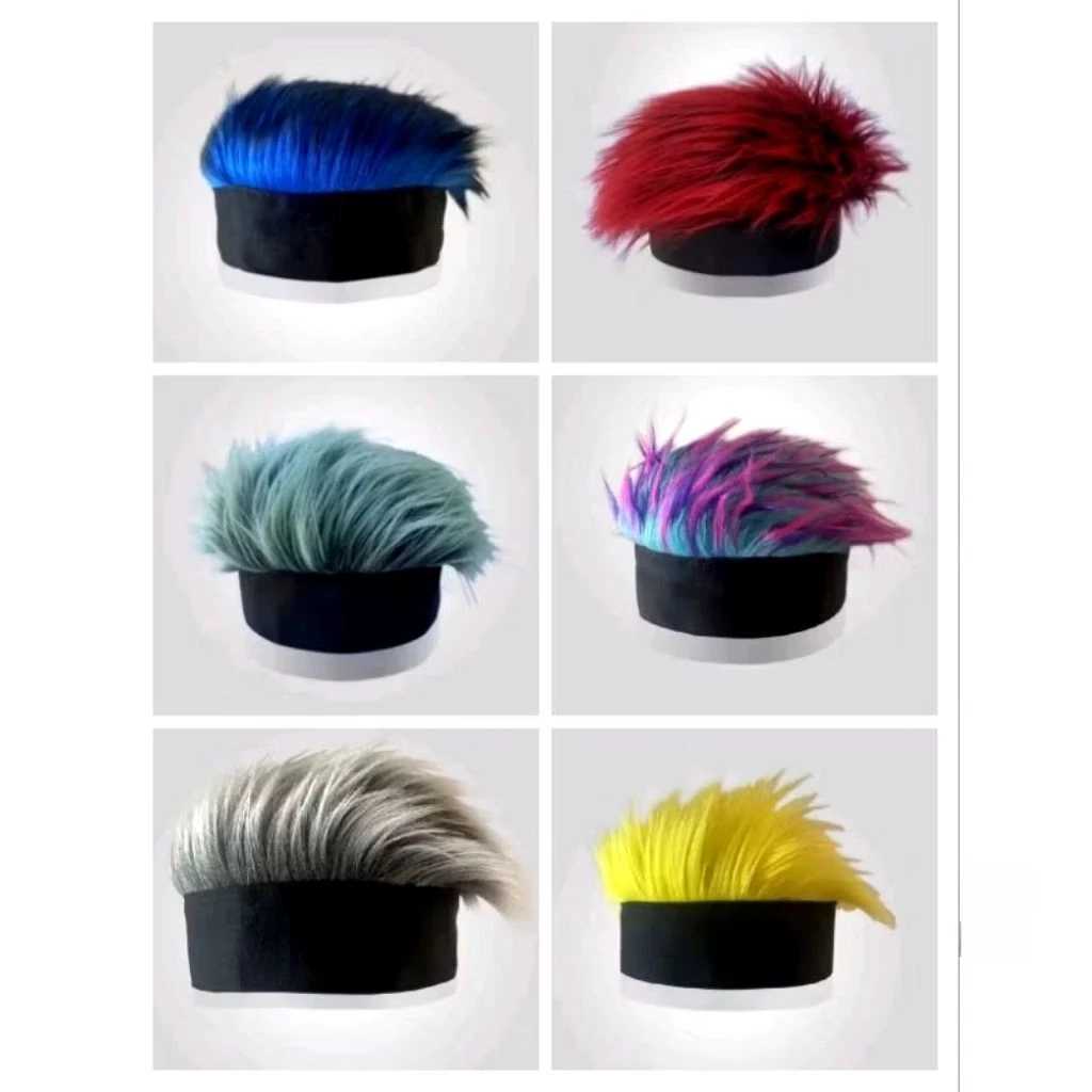 Topi Wig Rambut Pendek Gaya Retro Hip-Hop Rambut Naruto Rambut wig Naruto