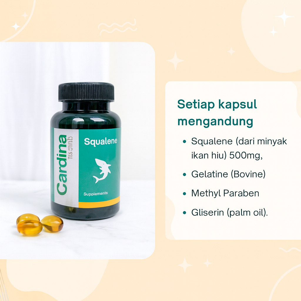 Obat Untuk Keseleo, Tangan Bengkak, Obat Kaki Bengkak - Cardina Health Squalene