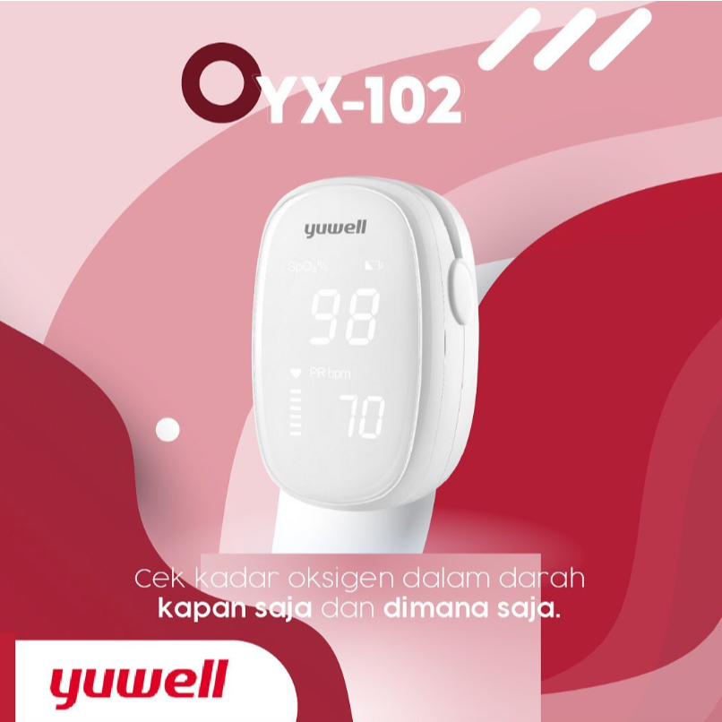 Fingertip Pulse Oximeter Yuwell YX102 - Alat Saturasi YX 102