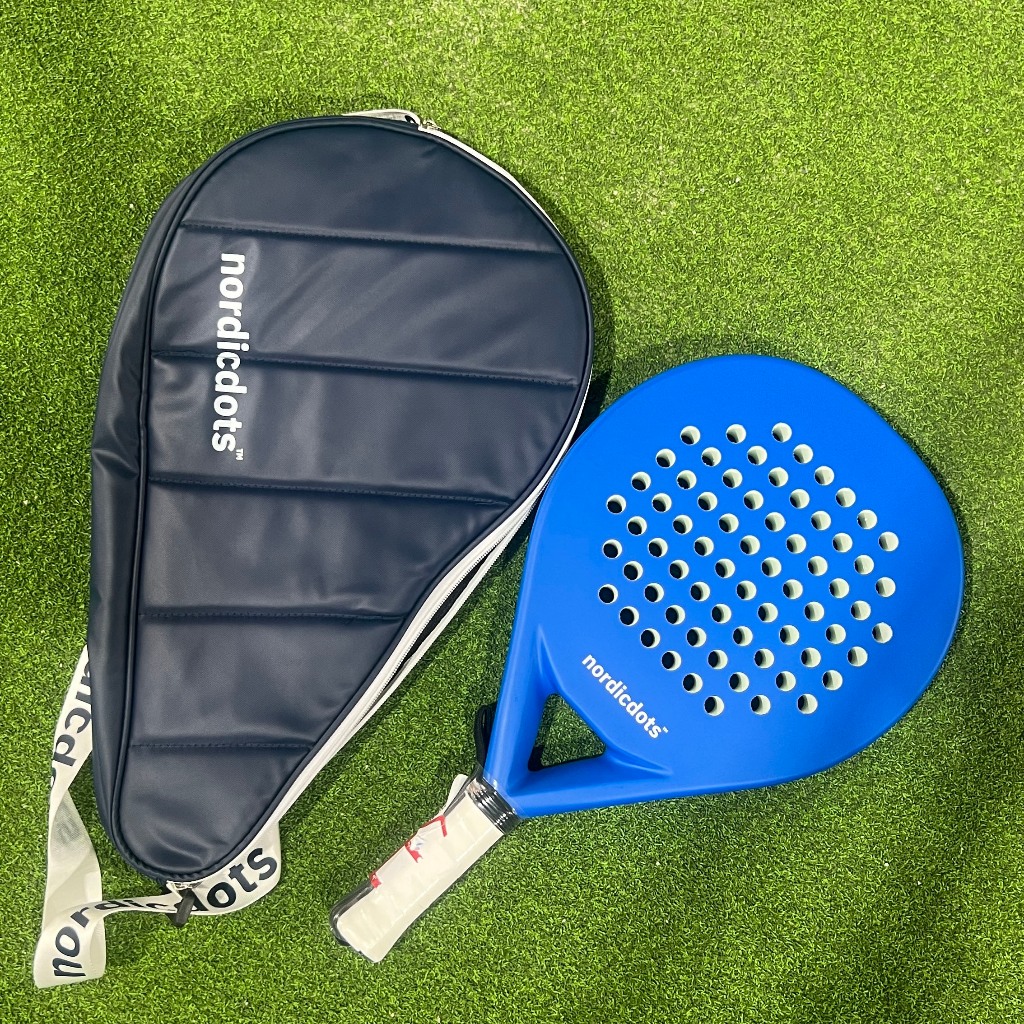Raket Nordicdots Padel Racket Fiesta Series Matte Blue White Carbon 3K