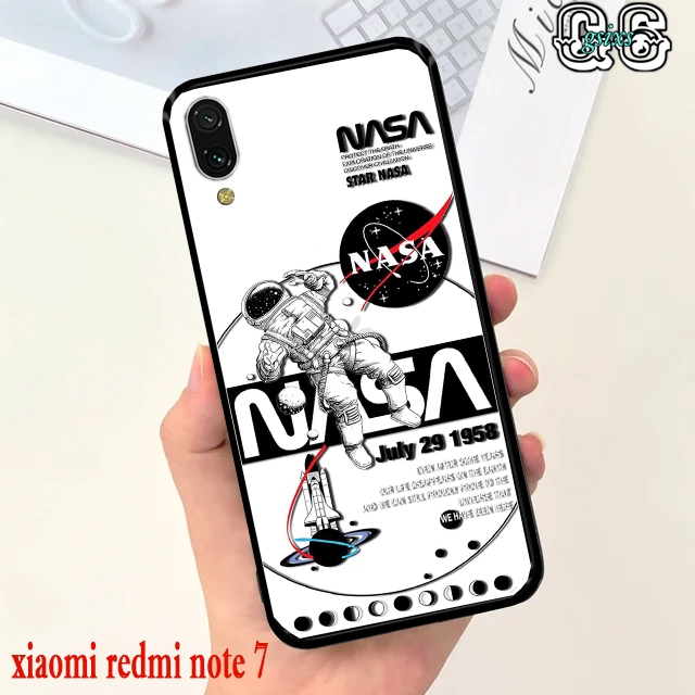 Casing Case Hp Case Xioami Redmi Note 7  [ MOTIF NASA ] Aneka casing, case, custom case, case aesthe