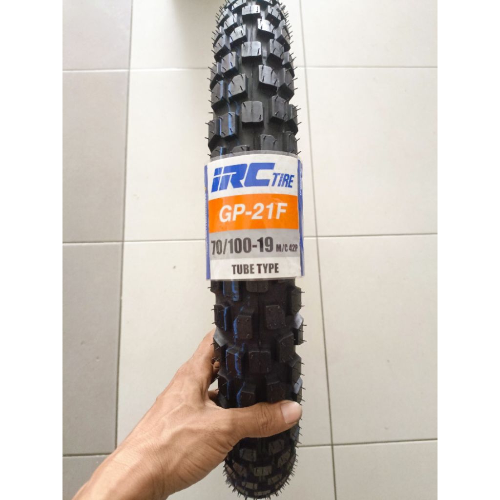 BAN LUAR IRC 70/100 RING 19 GP21 (TERBARU2025) TRAIL CROSS TUBETYPE ORIGINAL KLX