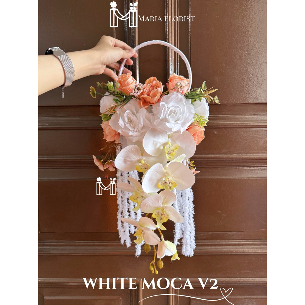 Flower Hoop Wedding Handbouquet Juntai - Buket Bunga Pernikahan Flower Hoop - Buket Pengantin Anggre