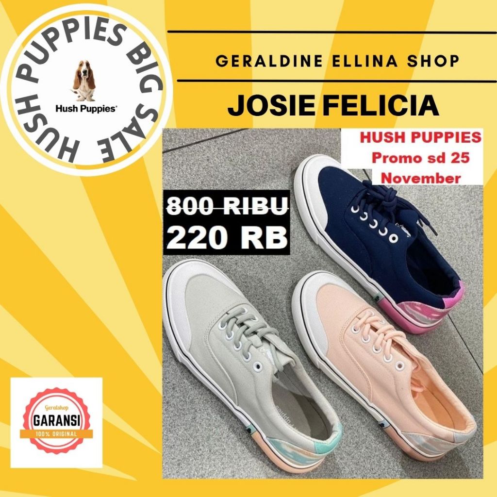 Sepatu sneakers wanita sale Hush Puppies original seri JOSIE FELICIA