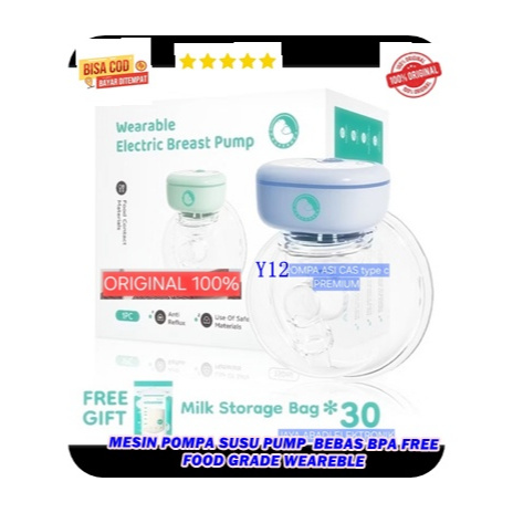 Y13 POMPA SUSU PUMP BEBAS BPA FREE FOOD GRADE WEARABLE Kantong Asi host machine milk pollution Silen