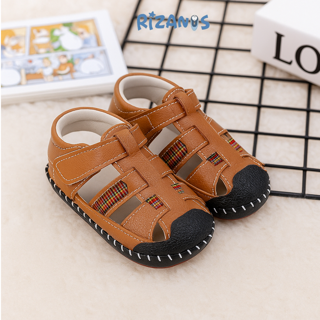 Grosir Sepatu Sandal Bayi Laki Laki 0 - 12 Bulan Terbaru / Sepatu Bayi Cowok Webing 1 3 6 9 12 Bulan