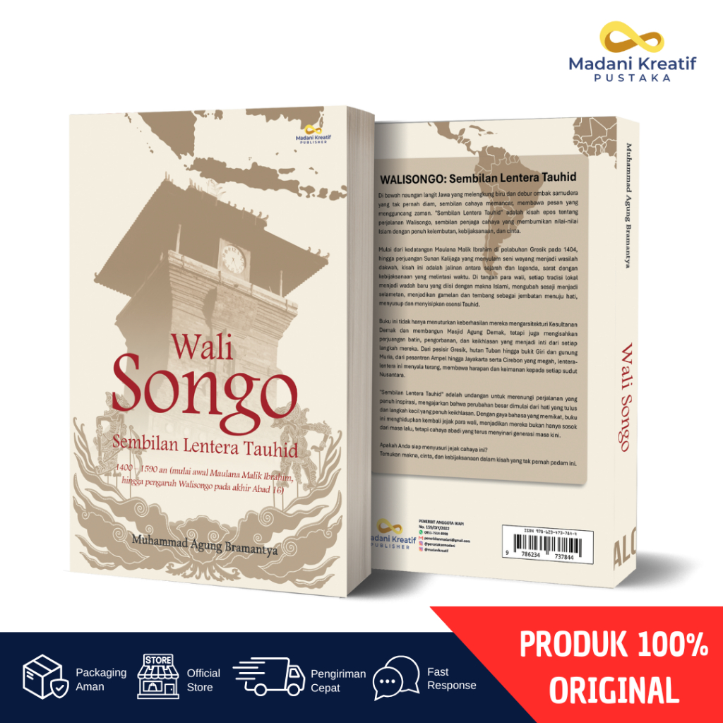 Buku Wali Songo : Sembilan Lentera Tauhid | Novel Sejarah-Fiksi tentang Dakwah Para Wali di Tanah Ja