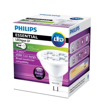 LAMPU HALOGEN LED SPOT PHILIPS 5 WATT 5WATT 5 W 12V TUSUK MR 16 MR16