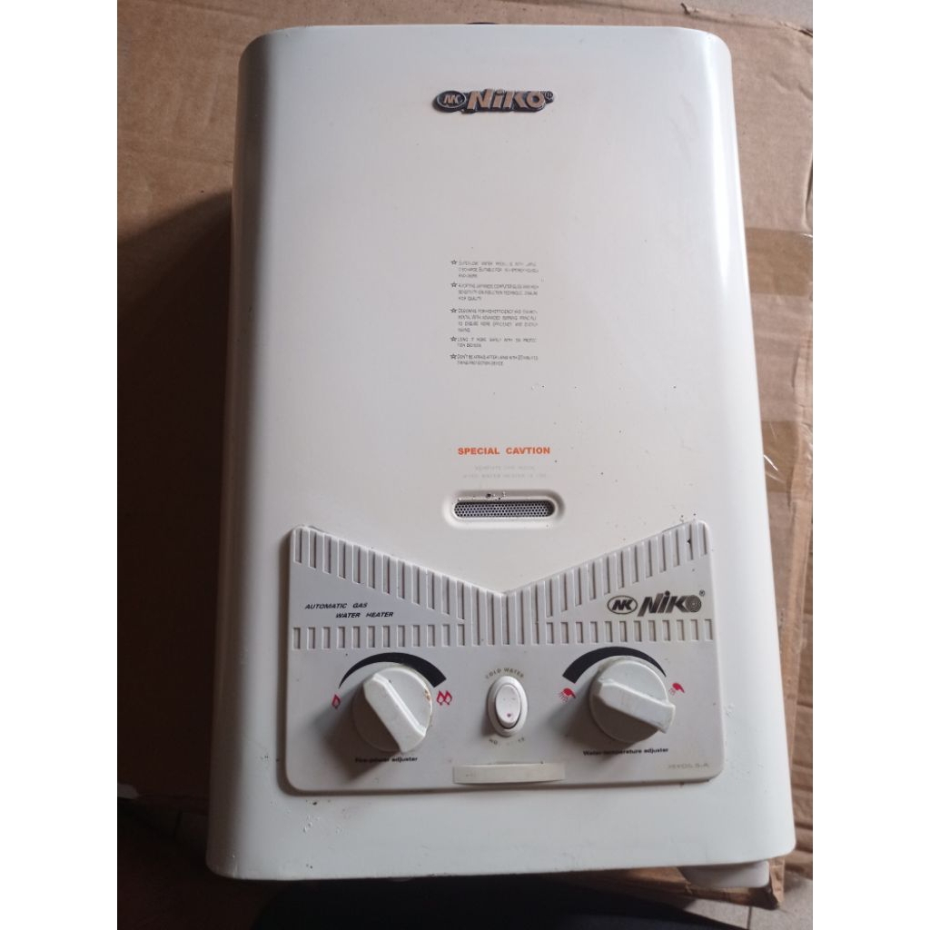 WATER HEATER MERK NIKO GAS SECOND