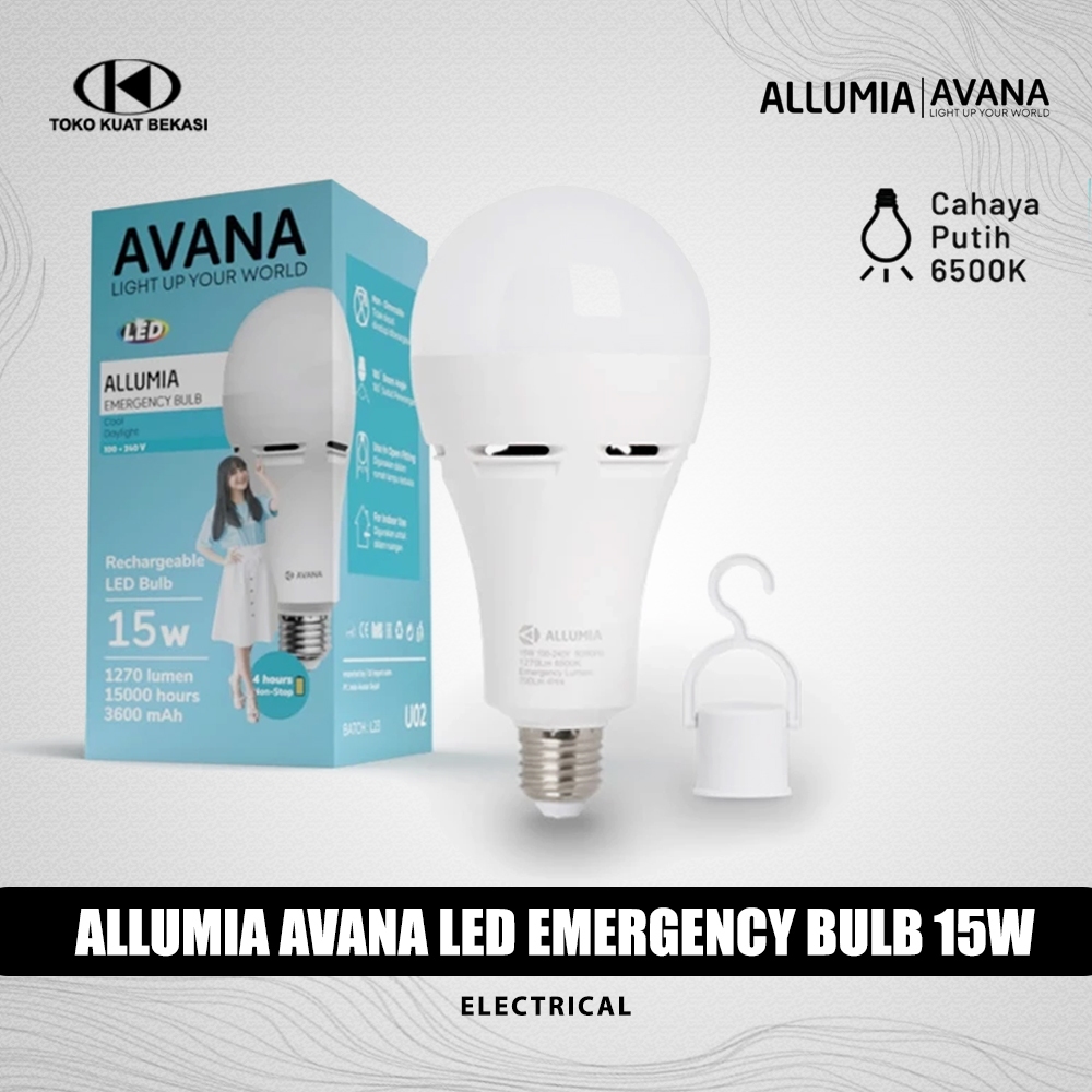 Lampu ALLUMIA AVANA LED bulb emergency 15 watt - Lampu bohlam emergency bulb 15 watt 6500K putih