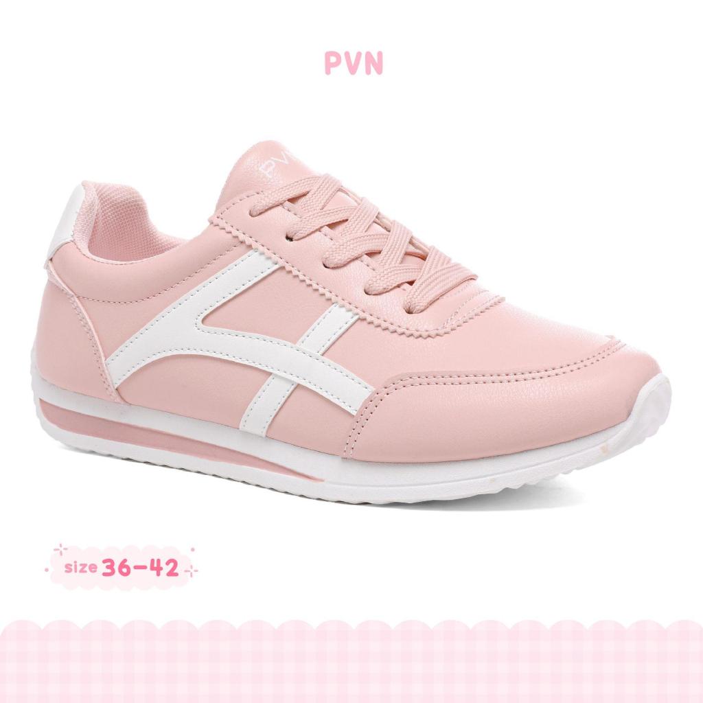 PVN Mingyu Sepatu Sneakers Wanita Sport Shoes Pink Cream Blue 530