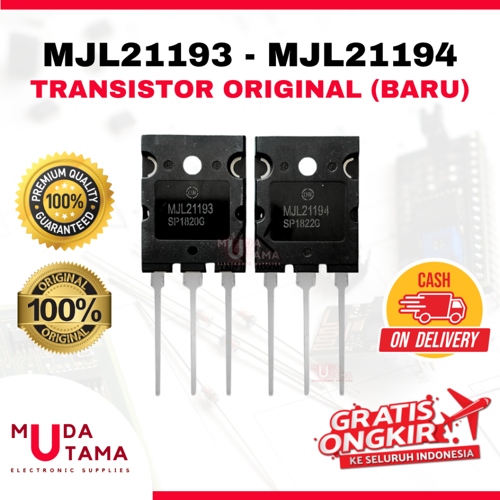Transistor MJL21193 MJL21194 Set ORIGINAL - TR MJL21193 - TR MJL21194 - MJL 21193 MJL 21194 - Transi