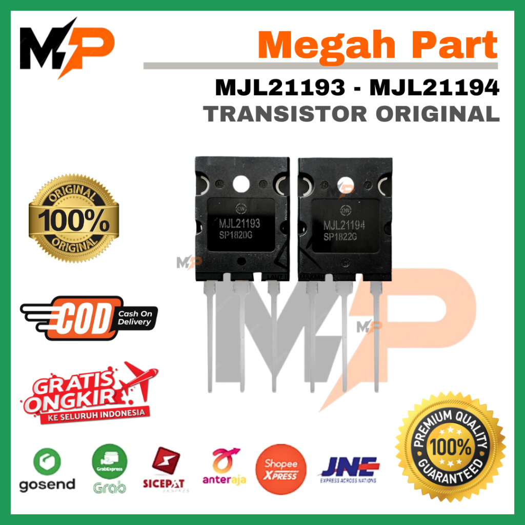 Transistor MJL21193 MJL21194 Set ORIGINAL - TR MJL21193 - TR MJL21194 - MJL 21193 MJL 21194 - Transi