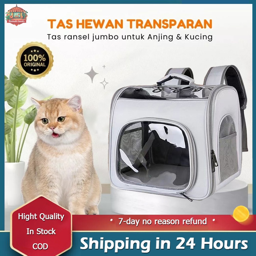 Tas Ransel Hewan Transparan - Travel Bag Anjing Kucing Jumbo - Pet Rucksack Backpack / Anabul Carrie