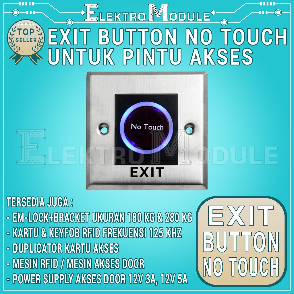 No Touch Exit Button Touchless Infrared Sensor Tombol Akses Lift / Door Exit Button No Touch / Tombo