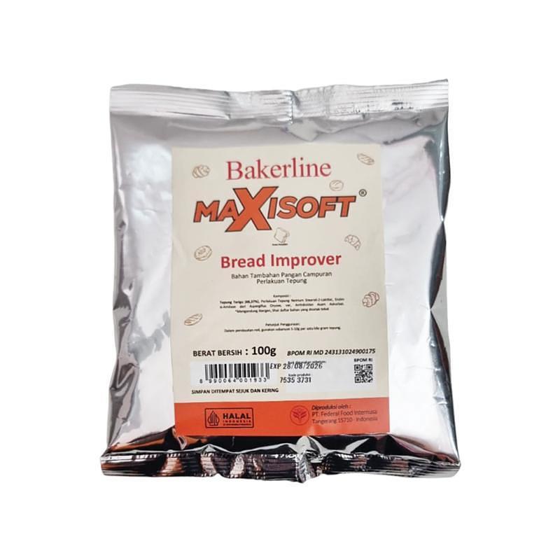 Bakerline MAXISOFT Bread Improver 100gr –  MAXI SOFT Pelembut Roti & Donat
