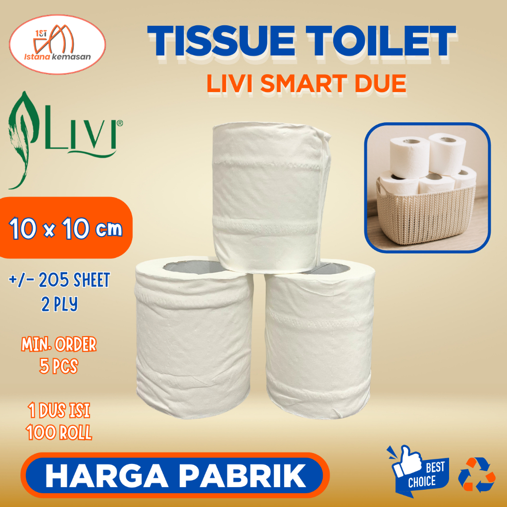 Tissue Toilet Roll Livi / Tisue Livi Smart Due Roll / Tissue WC