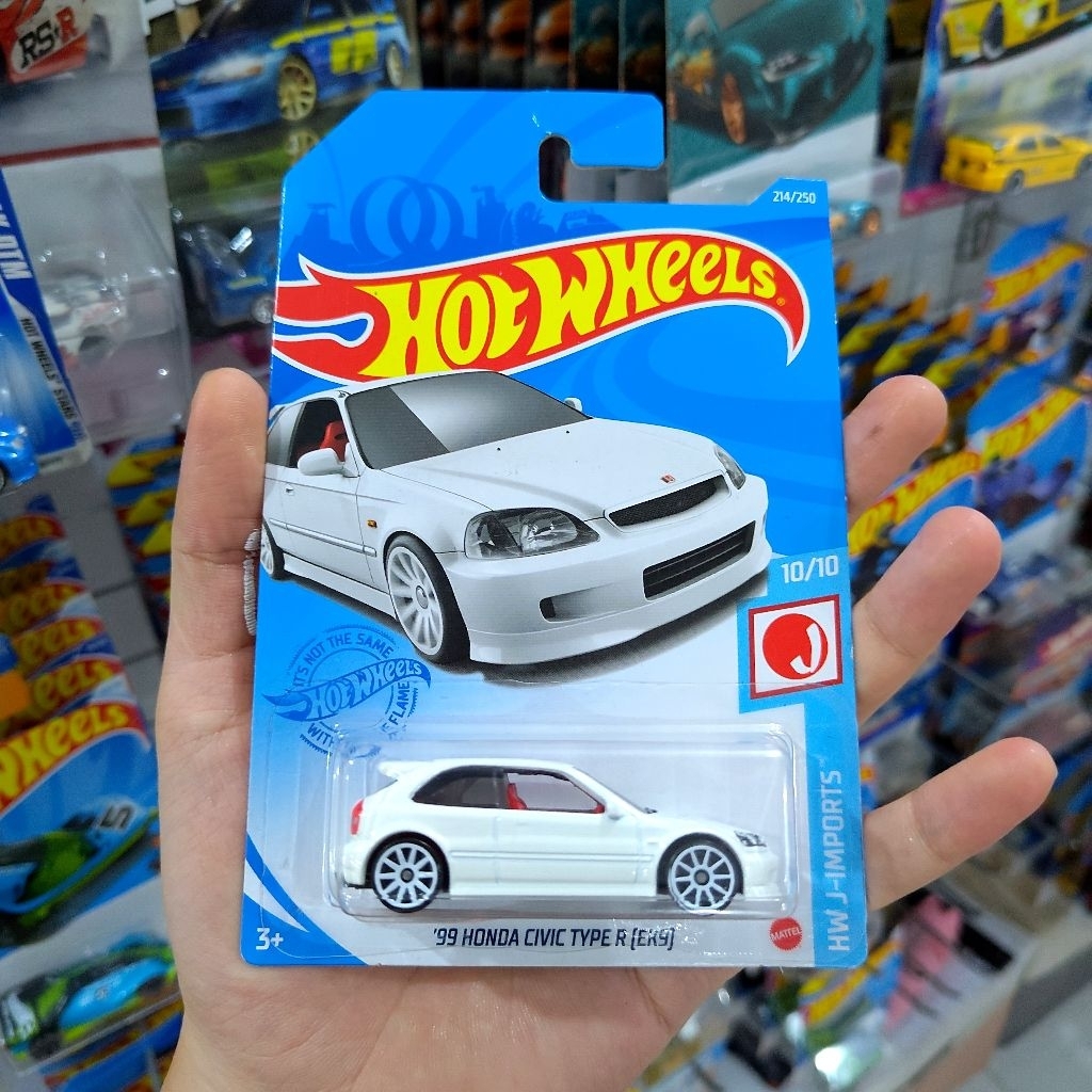 Hot Wheels - 99 Honda Civic Type R EK9 Putih - Hotwheels Original Mattel