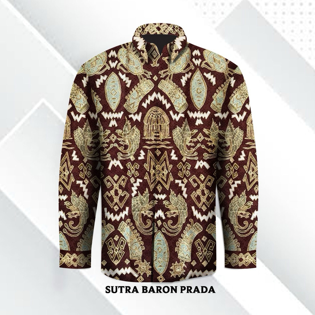 Kain batik tulis sutra prada kemeja pria
