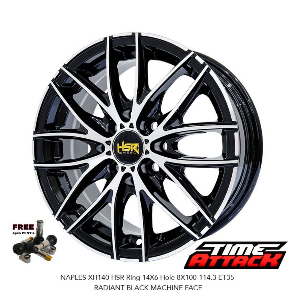 Velg Mobil Ayla Ring 14 HSR WHEEL Tipe Naples Velg Hsr R14