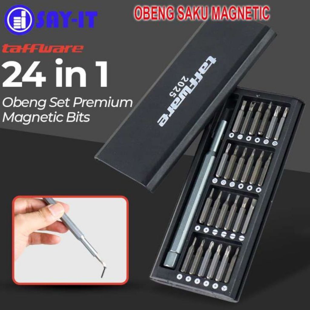 Obeng Set Lengkap 24in1 | Obeng Kecil Magnetik Premium Multifungsi