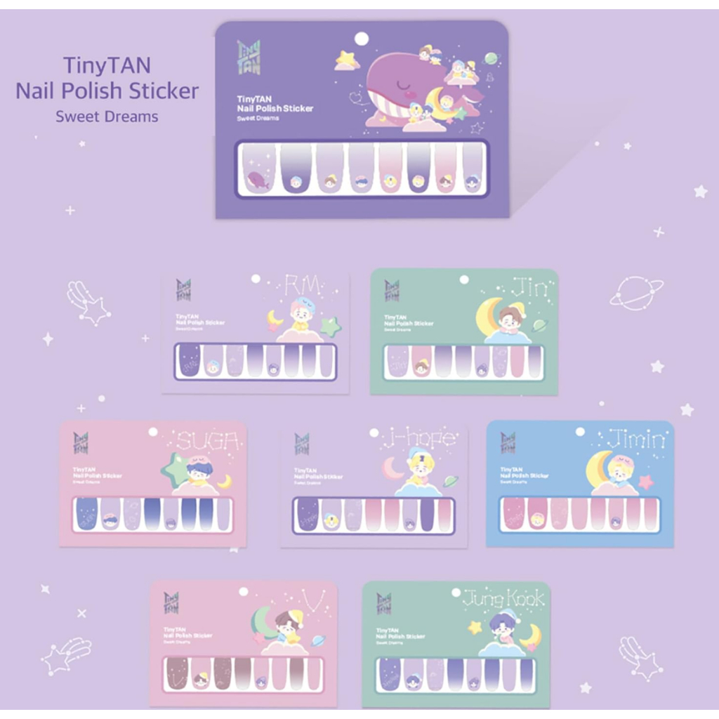 [READY] BTS TinyTAN Nail Polish Sticker 100% ori