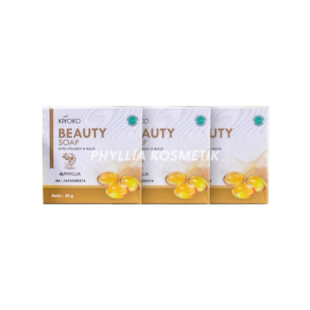 Sabun Kiyoko Beauty Soap by Phyllia Promo Beli 2 Gratis 1 - Untuk Kulit Berjerawat / Kusam / Flek hi