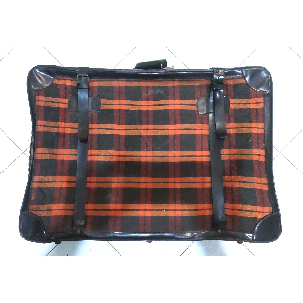 Koper Jadul Vintage Kombinasi kulit Kain