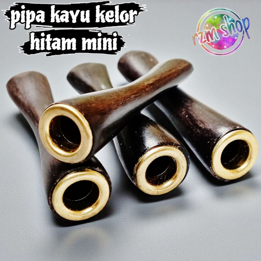 Pipa Cangklong Kayu Galih Kelor Hitam Mini Super Premium