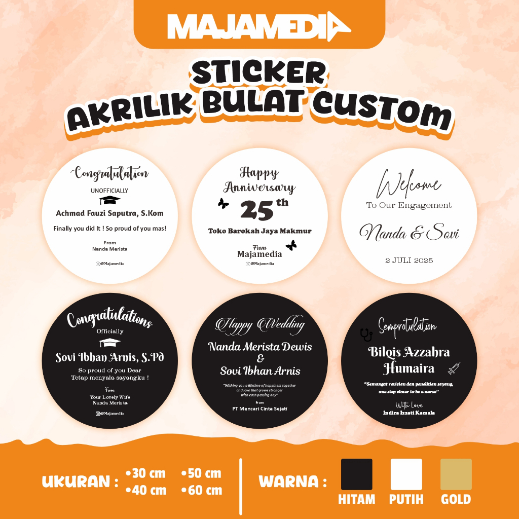 STICKER CUTTING AKRILIK BULAT CUSTOM