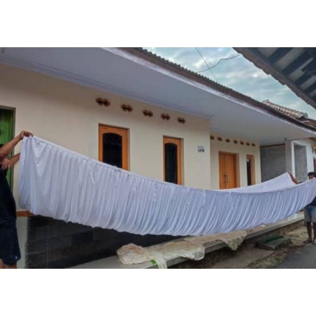 plafon dekorasi tenda model galengan / gelembung satu warna polos