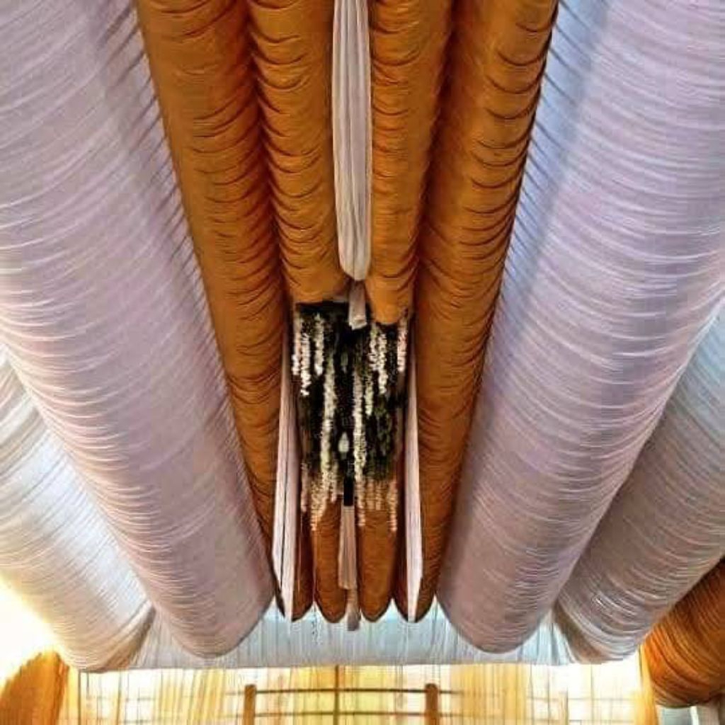 plafon dekorasi tenda model galengan / plafon tenda gelembung ukuran 4x2 meter satu warna