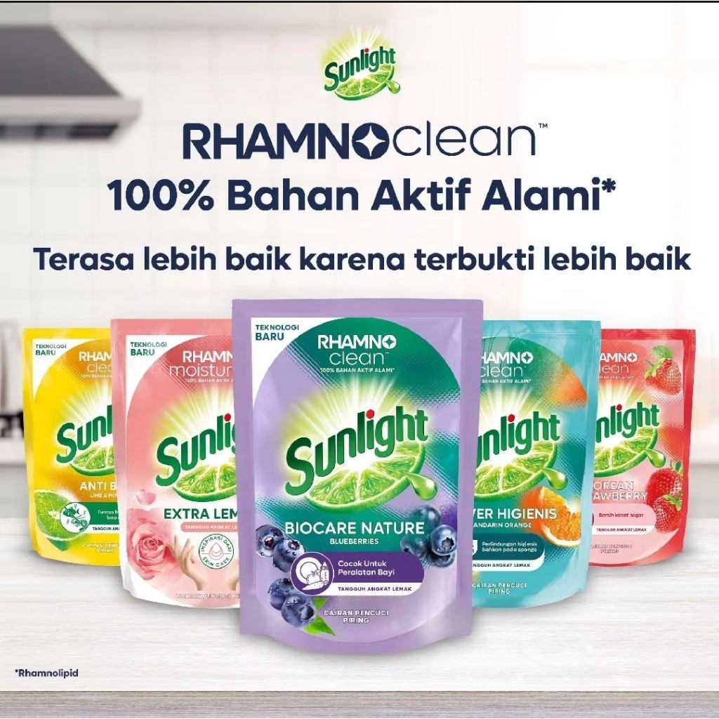 Sunlight Rhamno Clean Sabum Cuci Piring Cair 600gr