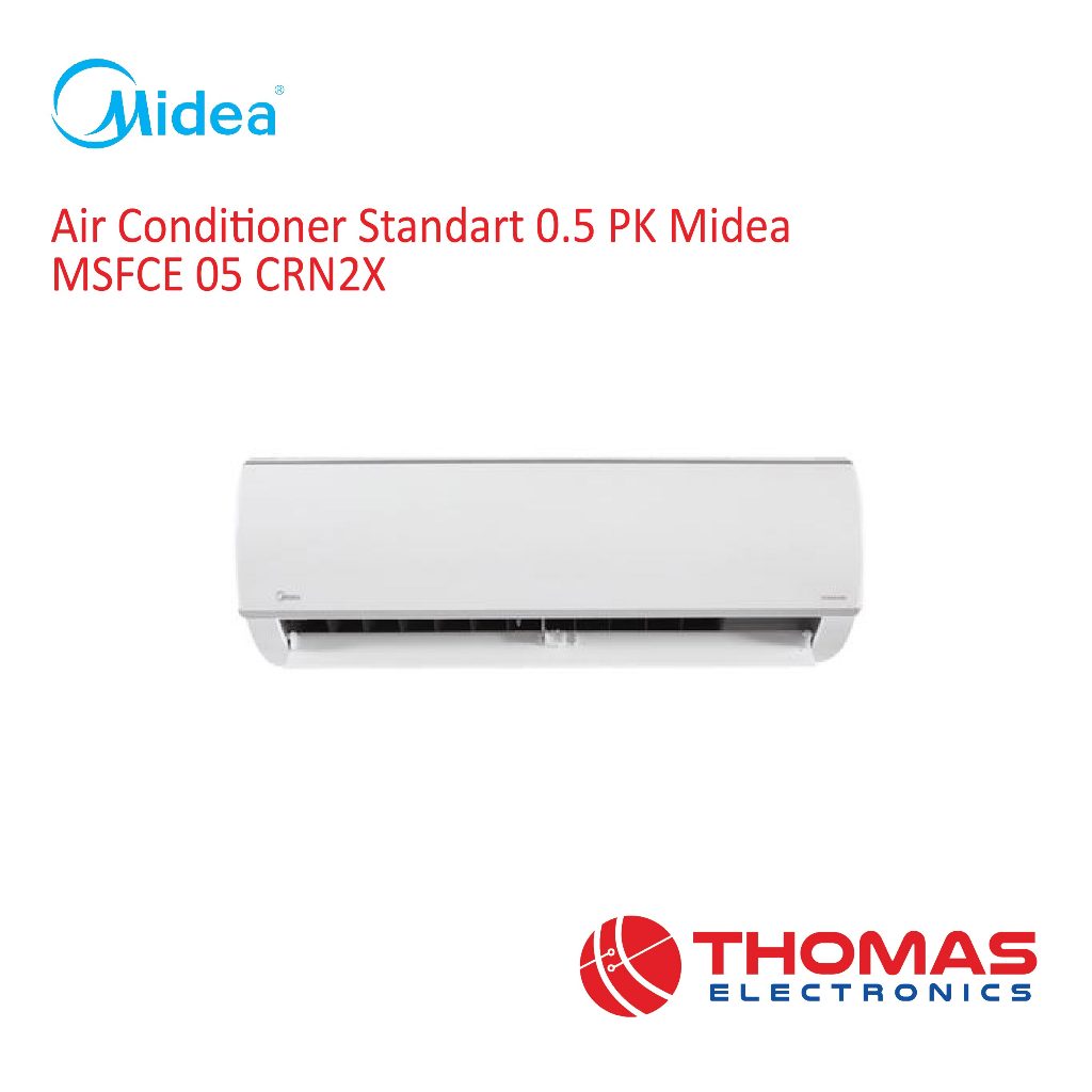 Air Conditioner AC Wall Mounted Split Standard 0.5 PK Midea MSFCE05CRN2X MSFCE 05 CRN2X Garansi Resm