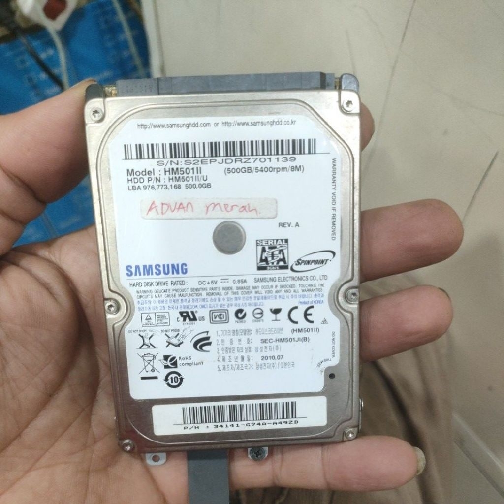 HDD SAMSUNG 500GB 2,5inch