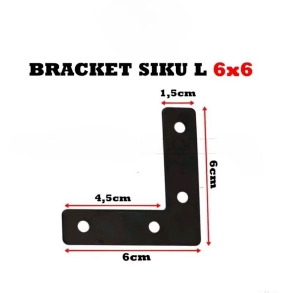 Plat Siku L 60x60 Segitiga Konektor Siku L