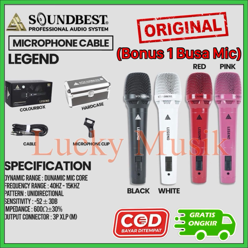 Mic Kabel Soundbest Legend Unidirectional mic legend original mic kabel legend mic kabel soundbest