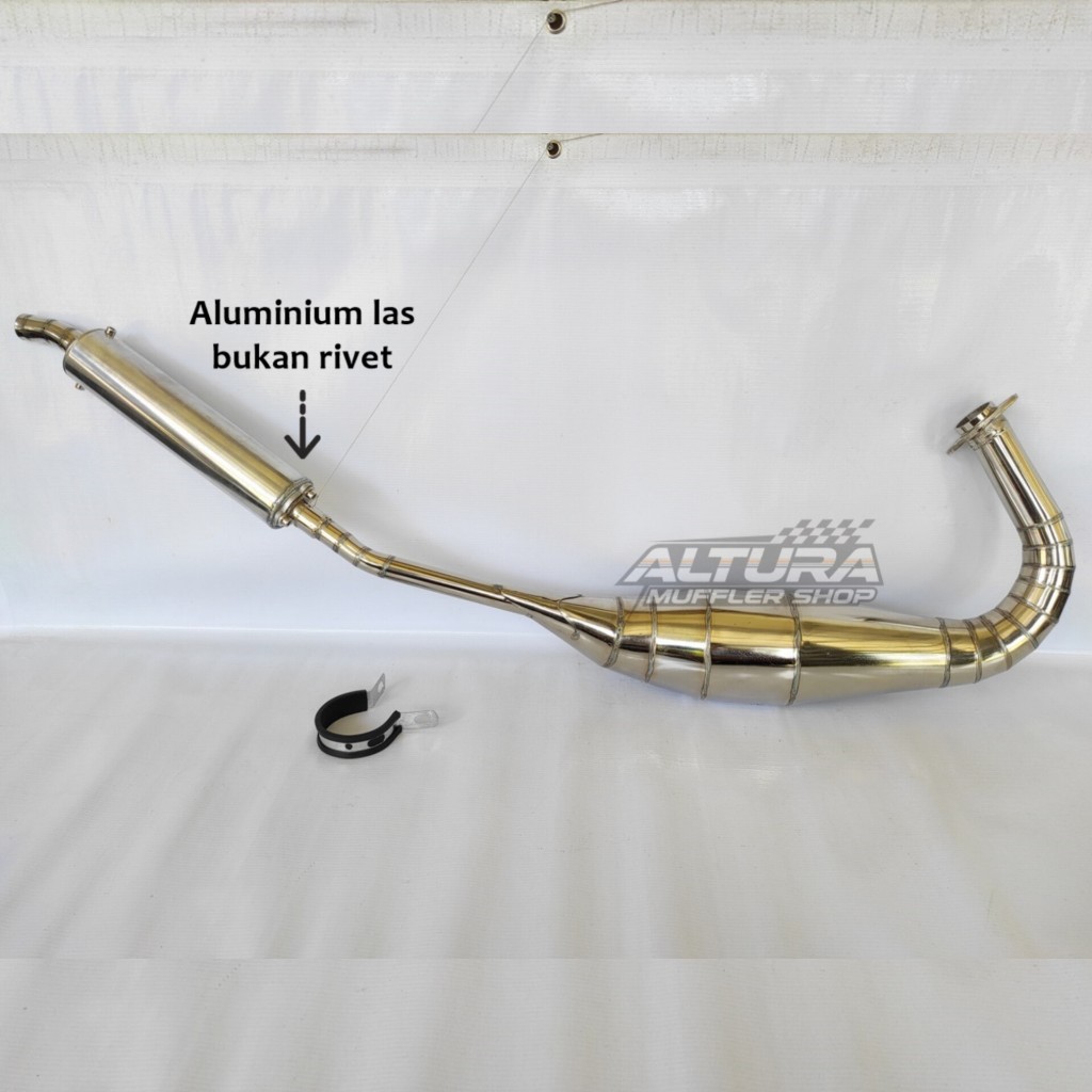 Knalpot Ninja 150 R RR SS 2 tak kolong kenalpot racing chrome krom