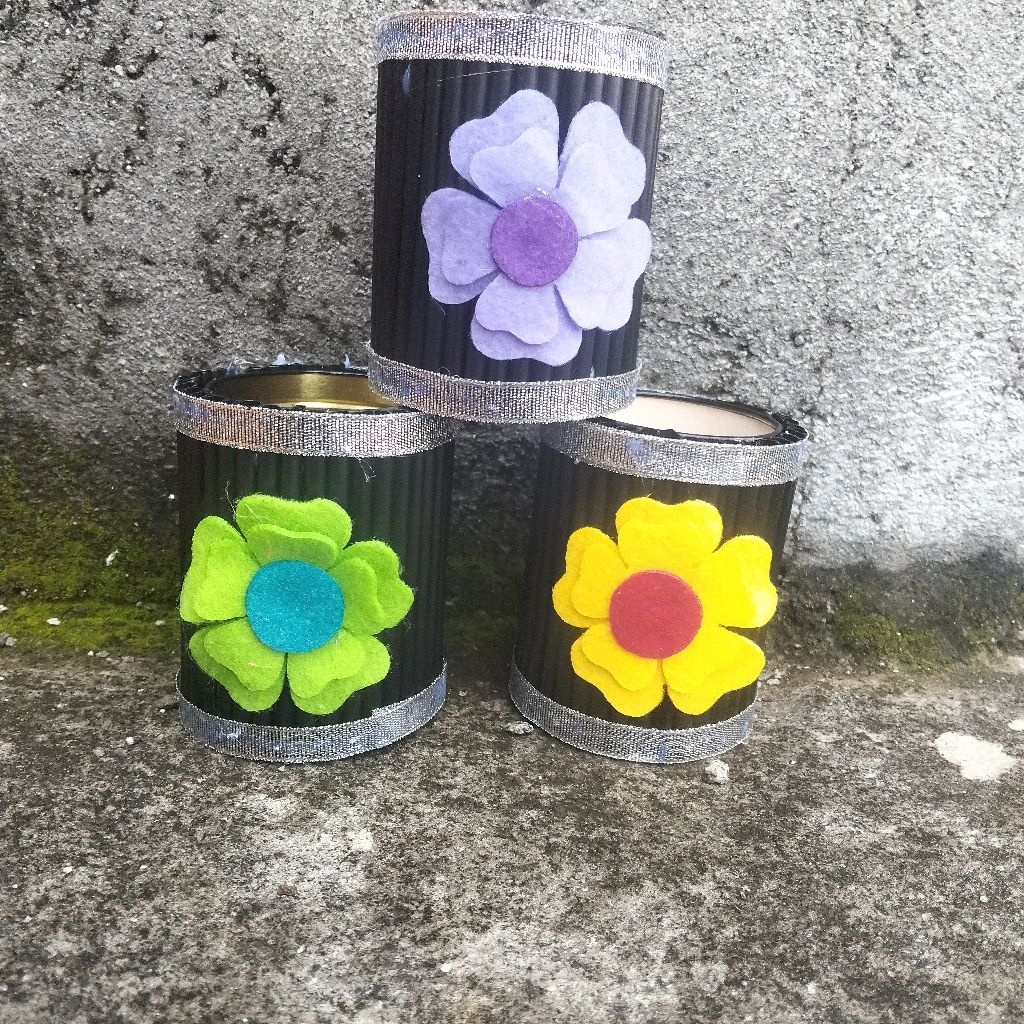 KERAJINAN TANGAN TEMPAT PENSIL DARI KALENG BEKAS DAN SEDOTAN| KERAJINAN TANGAN ANAK SEKOLAH | PRAKAR