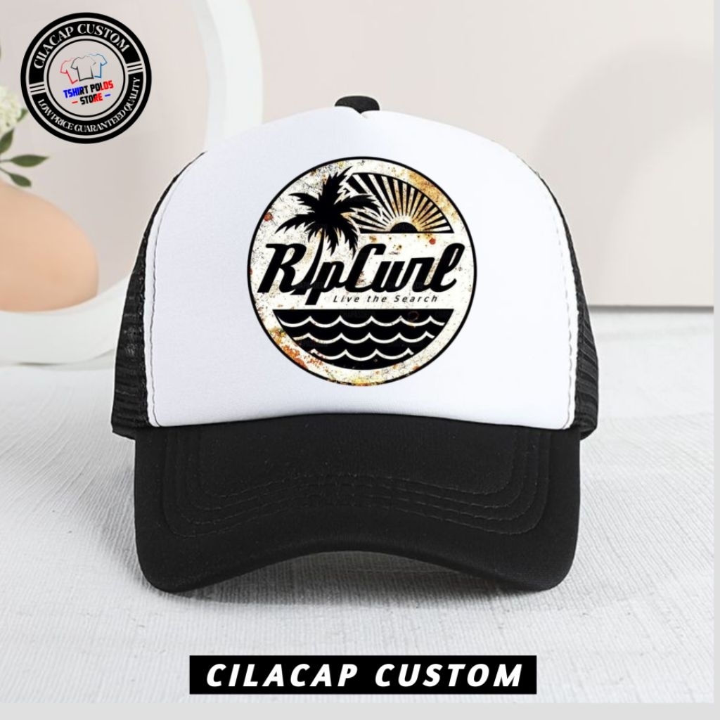 Topi jaring Logo Rip curl berkarat / topi untuk pria