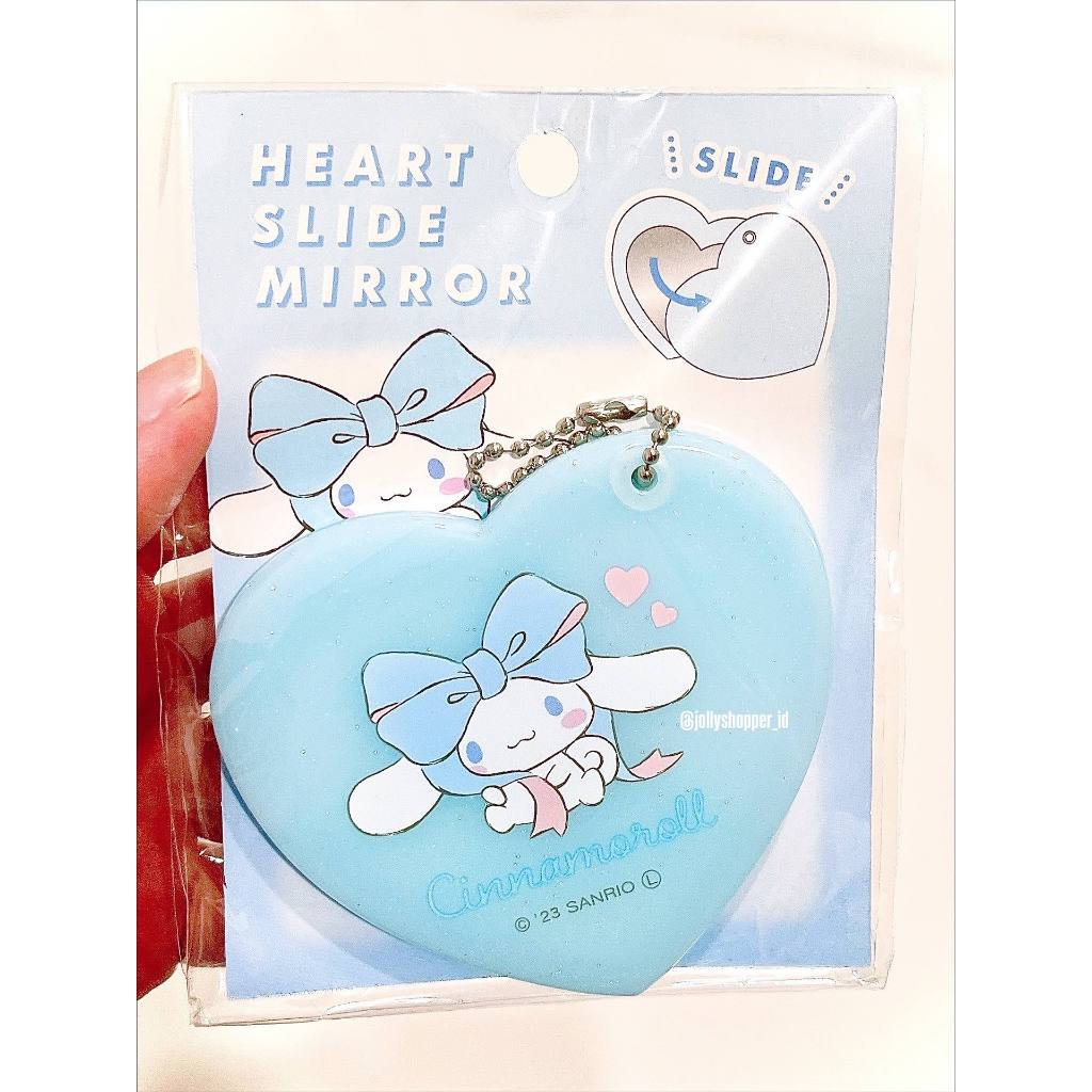 [READY STOCK] Sanrio JAPAN Cinnamoroll Heart-shaped Slide Mirror 2023 Rare