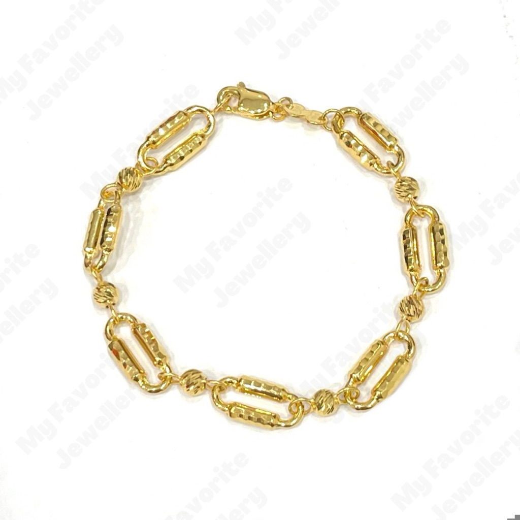 Gelang Rantai Ring Pipih Emas Asli Kadar 700 16K